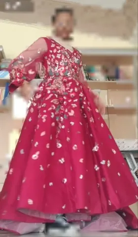 PERFECT sequin flower wedding dress
