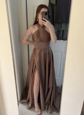 beautiful satin gown