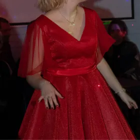 red glittery birthday dress