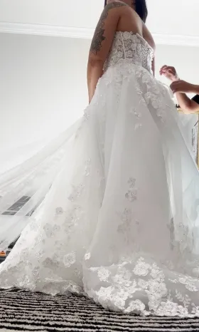 custom ivory wedding dress