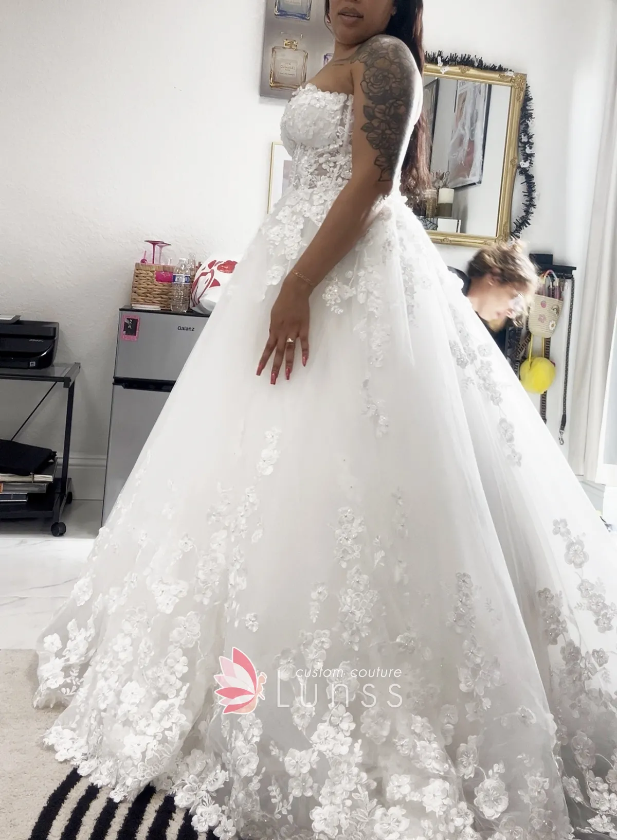 wedding dress with detachable sleeves