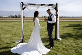 custom wedding dress with sleeves