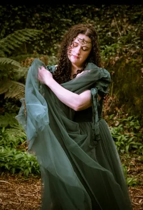 Lunss green damask dress