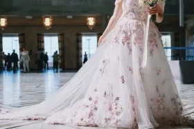 having a custom wedding dress made