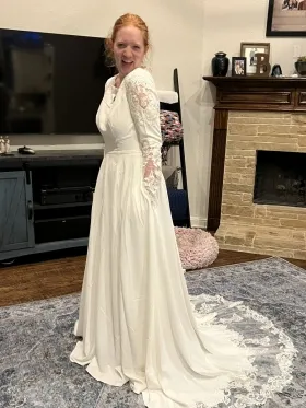 delicate and intricate wedding dress