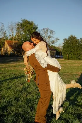 boho kimono style wedding dress
